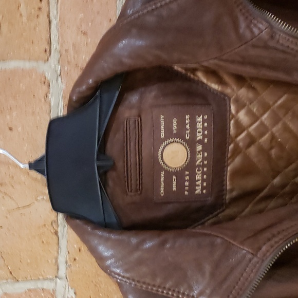 Andrew Marc New York Men's Brown Leather Jacket XL - Picture 2 of 10